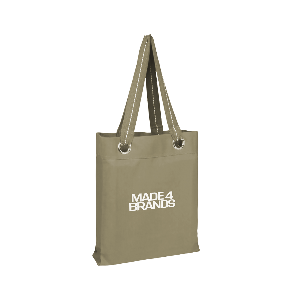 HarborStripe Heavy Canvas Grommet Tote